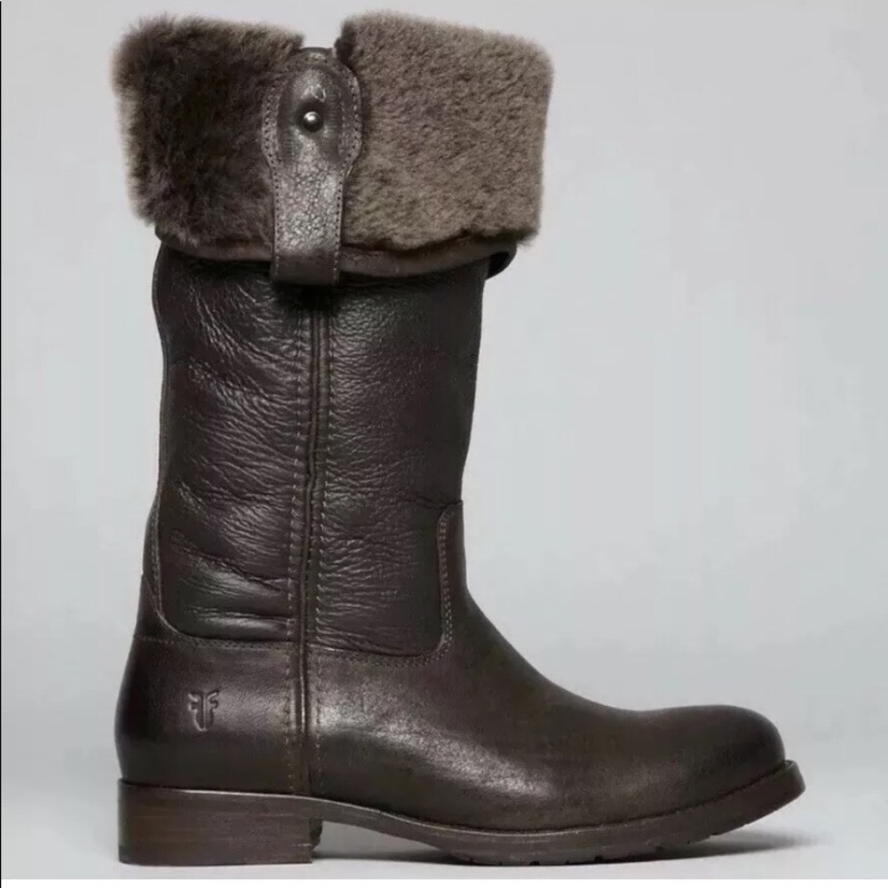 Frye Melissa shearling button boots